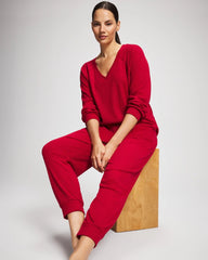 Soma / Banded Pajama Bottom PAINT THE TOWN RED