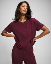 Soma / Short-Sleeve Pocket Pajama Tee VELVET PLUM