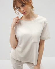 Soma / Short-Sleeve Pocket Pajama Tee HEATHER CRYSTAL