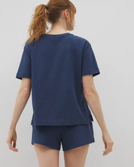 Soma / Short-Sleeve Pocket Pajama Tee INK BLUE