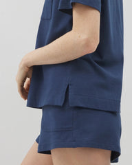 Soma / Short-Sleeve Pocket Pajama Tee INK BLUE