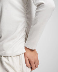 Soma / Ruched Long Sleeve Pajama Tee HEATHER CRYSTAL