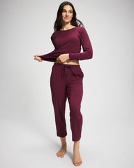 Soma / Crop Pajama Pants VELVET PLUM
