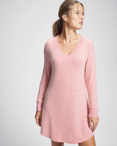Soma / Long Sleeve Sleepshirt CAMEO PINK/DUSTY ROSE