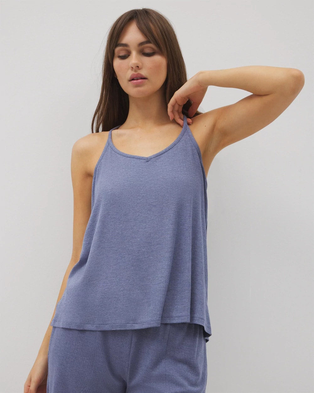 Soma / Lightweight Rib Knit Pajama Cami HEATHER DUSK