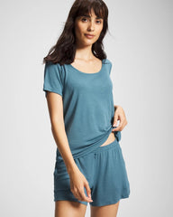 Soma / Lightweight Rib Knit Pajama Shorts TAPESTRY