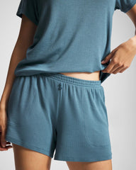 Soma / Lightweight Rib Knit Pajama Shorts TAPESTRY