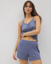 Soma / Lightweight Rib Knit Pajama Shorts HEATHER DUSK