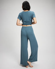 Soma / Lightweight Rib Knit Wide Leg Pajama Pants TAPESTRY