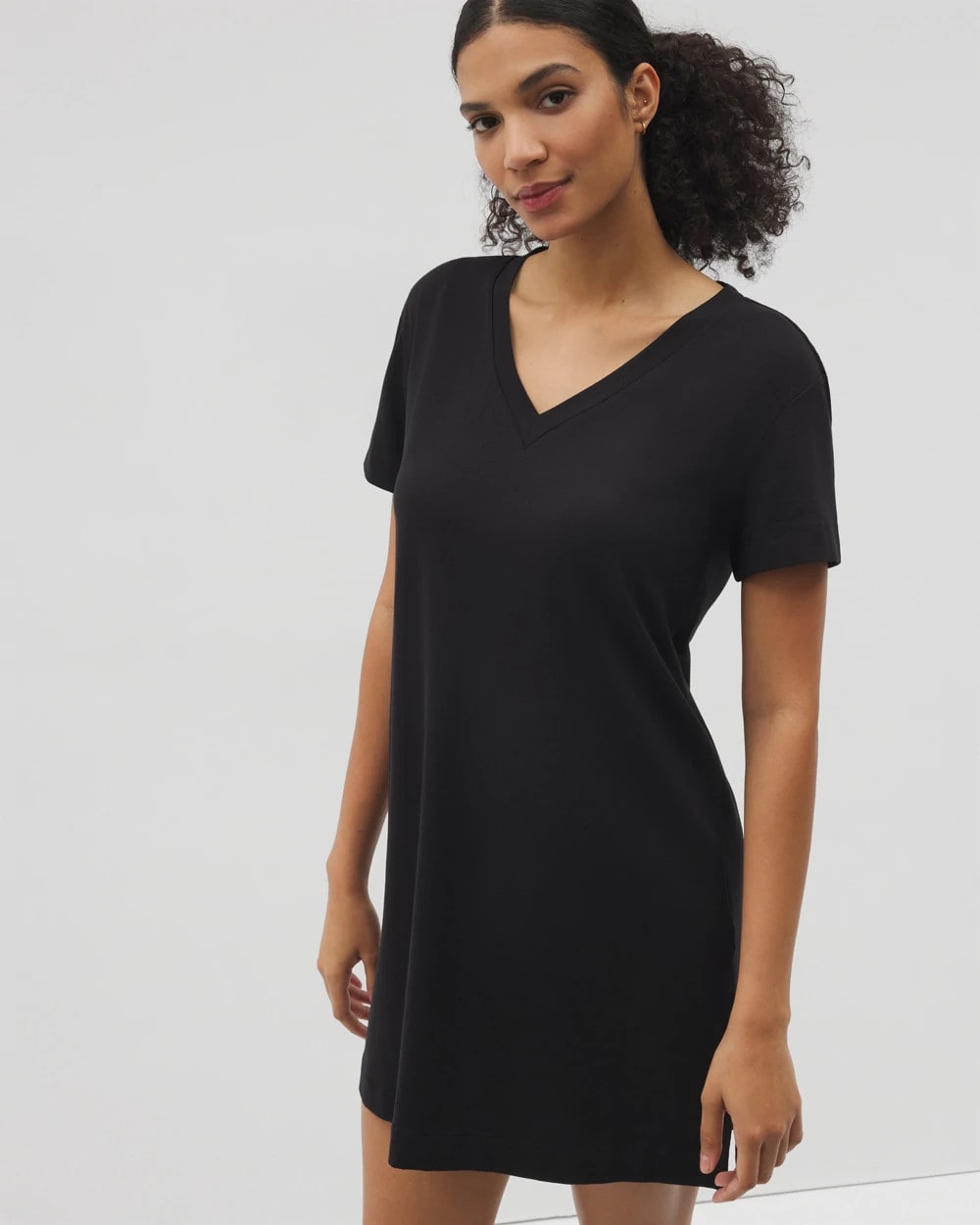 Soma / Short-Sleeve Sleepshirt BLACK