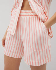 Soma / Long Pajama Shorts SUNNY STRIPES CHAMPAGNE