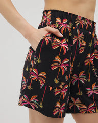 Soma / Long Pajama Shorts SHAKE YOUR PALM PALMS BLK