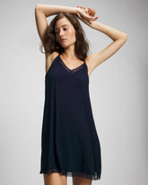 Soma / Lace Trim Chemise NIGHTFALL NAVY