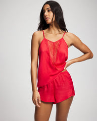 Soma / Lace Trim Pajama Short HEARTS DESIRE