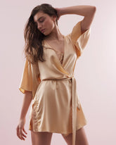 Soma / Silk Short Robe MAPLE SUGAR