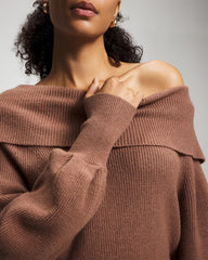 Soma / Premier Knit off the Shoulder Sweater CARDAMOM
