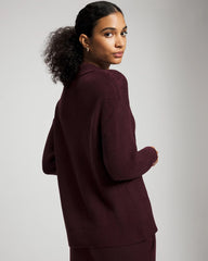 Soma / Premier Knit Cable Knit Collared Sweater MERLOT