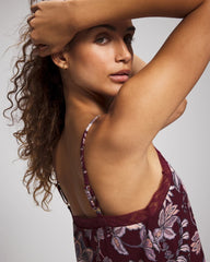 Soma / Lace Trim Pajama Cami PAISLEY SPLENDOR PLUM