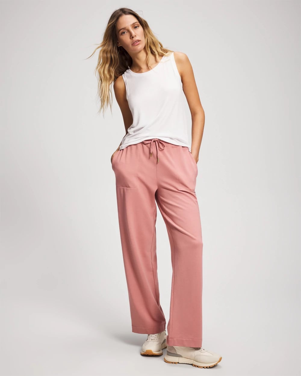 Soma / Essential Terry Straight Leg Pants CINDER ROSE