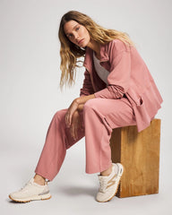 Soma / Essential Terry Straight Leg Pants CINDER ROSE