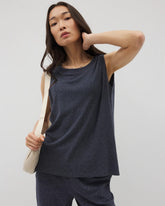 Soma / Rib Knit Sleeveless Top HEATHER ECLIPSE
