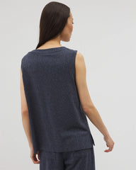 Soma / Rib Knit Sleeveless Top HEATHER ECLIPSE