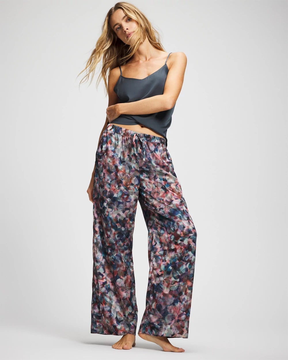 Soma / Piped Pajama Pant PETAL MOSAIC PETROL