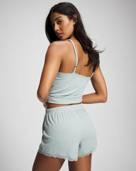 Soma / Pointelle Pajama Short GREEN MIST