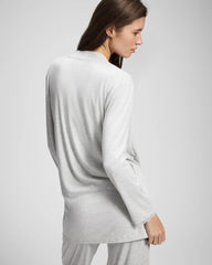 Soma / Pointelle Pajama Cardi HEATHER FROST