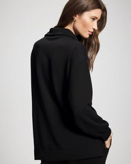Soma / Modern Modal Quarter Zip Sweatshirt BLACK