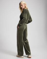 Soma / Velour Straight Leg Pants DARK SAGE