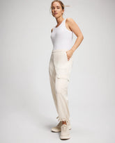 Soma / Satin Relaxed Cargo Pant PARCHMENT