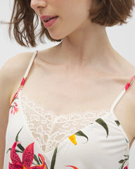 Soma / Lace Trim Pajama Cami LE TIGRE FLORA CHAMPAGNE