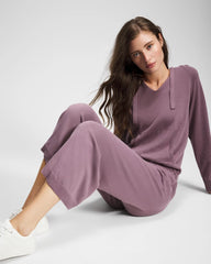Soma / Cotton Sweater Crop Pant PURPLE FLINT