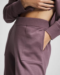 Soma / Cotton Sweater Crop Pant PURPLE FLINT