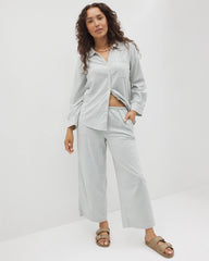 Soma / Beach Cotton Crop Pant BLUE HEAVEN STRIPE