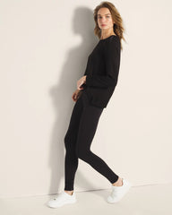 Soma / High-Rise Fleece Legging BLACK