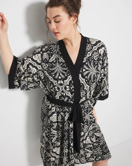 Soma / Short Robe AMAZONIA TILE BLACK
