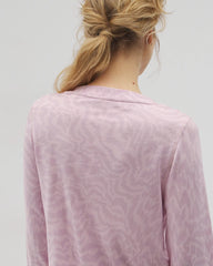Soma / Long-Sleeve V-Neck Pajama Top CANT BE TAMED LILAC
