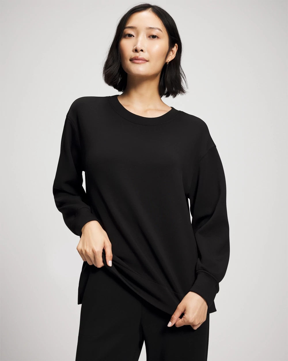 Soma / Modern Modal Crewneck Sweatshirt BLACK