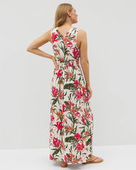 Soma / Riviera Surplice Maxi Bra Dress LE TIGRE TROPIC PARCHMENT