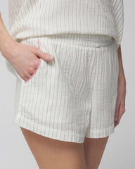 Soma / Pajama Shorts DBL CLOTH BW STRIPE