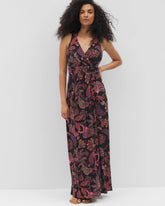 Soma / Isla Cross Back Maxi Bra Dress STITCH PAISLEY ALLO BLACK