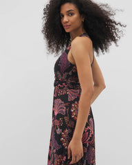 Soma / Isla Cross Back Maxi Bra Dress STITCH PAISLEY ALLO BLACK