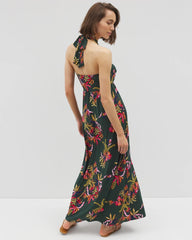Soma / Retreat Maxi Bra Dress SUNRISE FLORA M EMERALD
