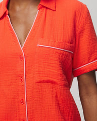 Soma / Short-Sleeve Pajama Top ISLAND GUAVA
