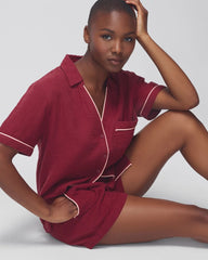 Soma / Short-Sleeve Pajama Top VERMILLION