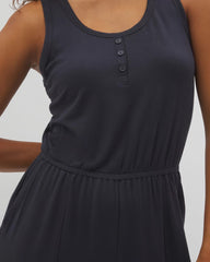 Soma / Lightweight Terry Crop Jumpsuit POLAR NIGHT