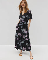 Soma / Oasis Midi Bra Dress FLORAL HAVEN BLACK