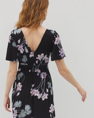 Soma / Oasis Midi Bra Dress FLORAL HAVEN BLACK